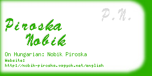 piroska nobik business card